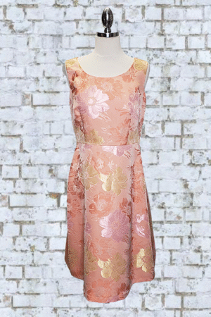 Nipon Boutique Peach Floral Dress - Size 4