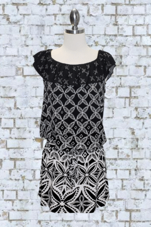 White House Black Market B&W Dress - Size Medium
