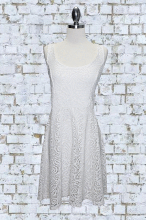 Apt. 9 Fit & Flare New White Dress - NEW - Size Large