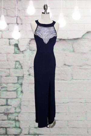 B. Darlin Navy Gown - Size Junior 5/6