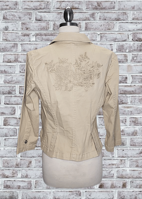 Jones Wear Jeans Khaki Blazer - Size 4 - Image 2