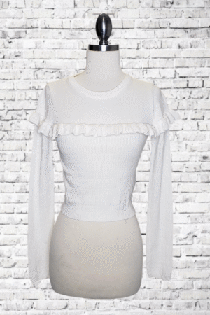 Forever 21 Ruffle Top Sweater - Size Small
