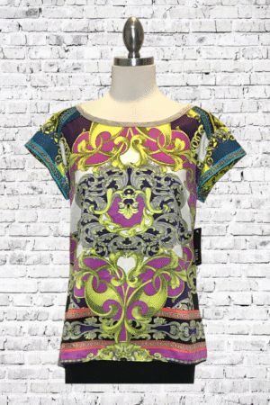 A.N.A A New Approach Medallion Print Top - NEW - Size Small