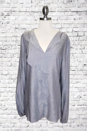 Libby Edelman Striped Top - Size Large