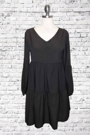 Black Tunic Top - Size Large