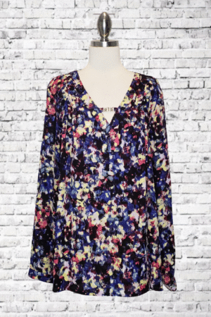 Ny Collection Watercolor Top - Size X-Large