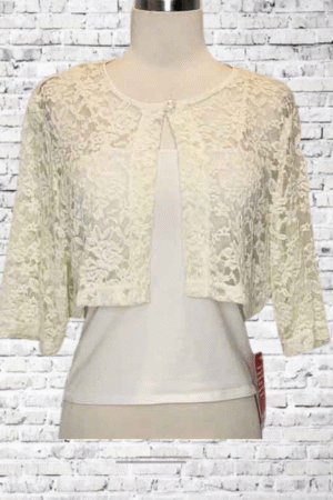 Connected Apparel Lace Shrug - NEW - Size X-Large