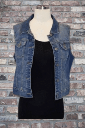 Wax Jean Premium Denim Vest - Size Medium