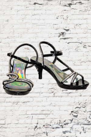 Silver Slipper Heels - Size 5