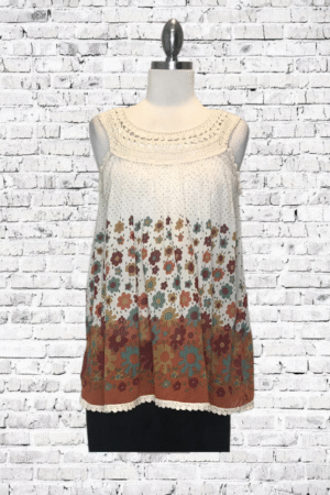 Chaudry KC Crochet Halter Tank Top - Size Small