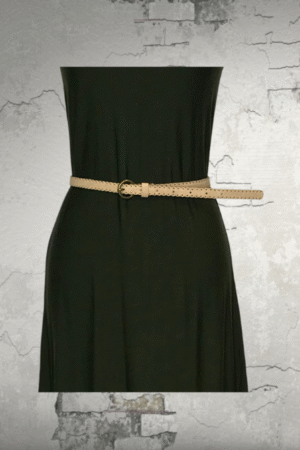Black Rivet Belt - Tan - Size Large