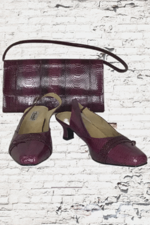 Usala Heels & Matching Handbag - 2-PC. Set - Size 40/US 9