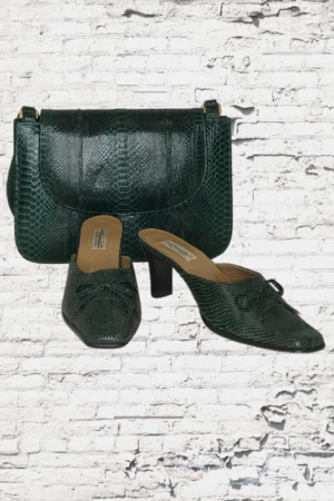 Usala Heels & Matching Handbag - 2-PC. Set - Size 40/US 9