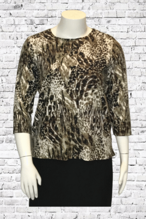Animal Print Top - Size Large
