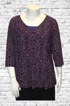 Roz & Ali Top - Size 2X - Plus