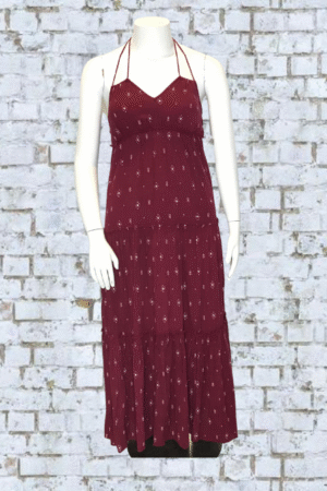 Bongo Burgundy Halter Maxi Dress – NWT – Juniors Large