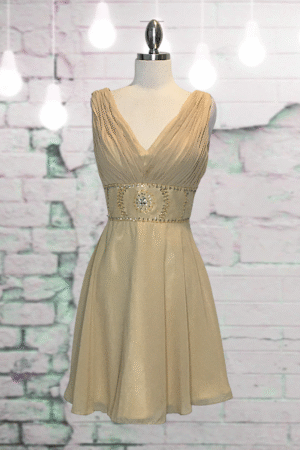 Beige Formal Dress - Size Small