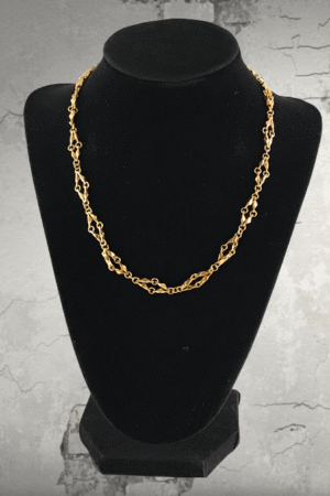 17" Trifari Gold Plated Jewelry Necklace