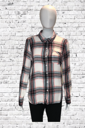Canyon River Blues Plaid Top - Size Medium