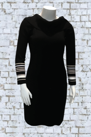 Tommy Hilfiger Black Ribbed Sweater Mini Dress – NWT – Size XL