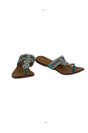 Blue Beaded Sandal - Size 10 - NEW