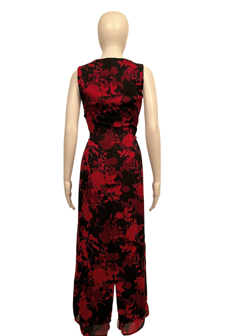 D.J. Summers Black & Red Floral 2-Piece Maxi Dress Set – Plus Size 18W - Image 4