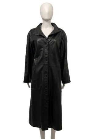 Pelle New York Milano- Leather Trench Coat - Size Small