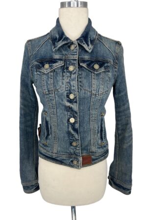 Anthropologie Pilcro Denim Trucker Jacket Blue Size XS