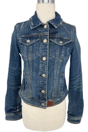 Anthropologie Pilcro Denim Trucker Jacket Blue Size XS