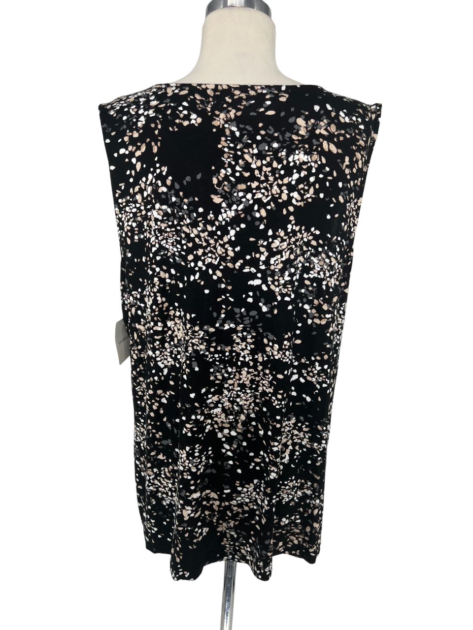 Croft & Barrow Black Confetti Print Sleeveless Top – NWT – Size XL - Image 2