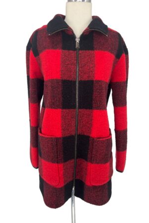 Pendleton Woolen Mills Red & Black Checkered Zip-Up Jacket Size XS