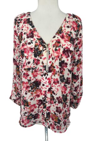 Candies Floral Blouse Top Size Large