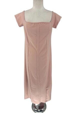 Zara Blush Pink Off-the-Shoulder Midi Dress – NWT – Size XXL
