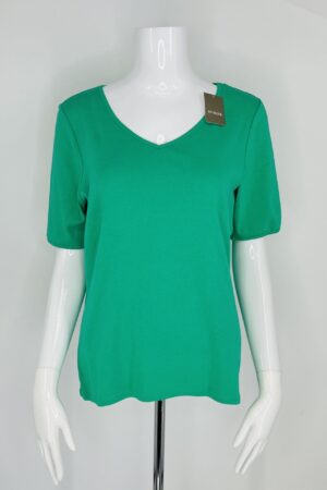 Chico’s Graceful Green V-Neck Top – NEW Size M