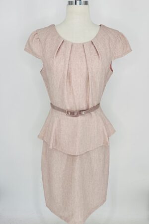 Connected Apparel Peplum Dress - Size 8