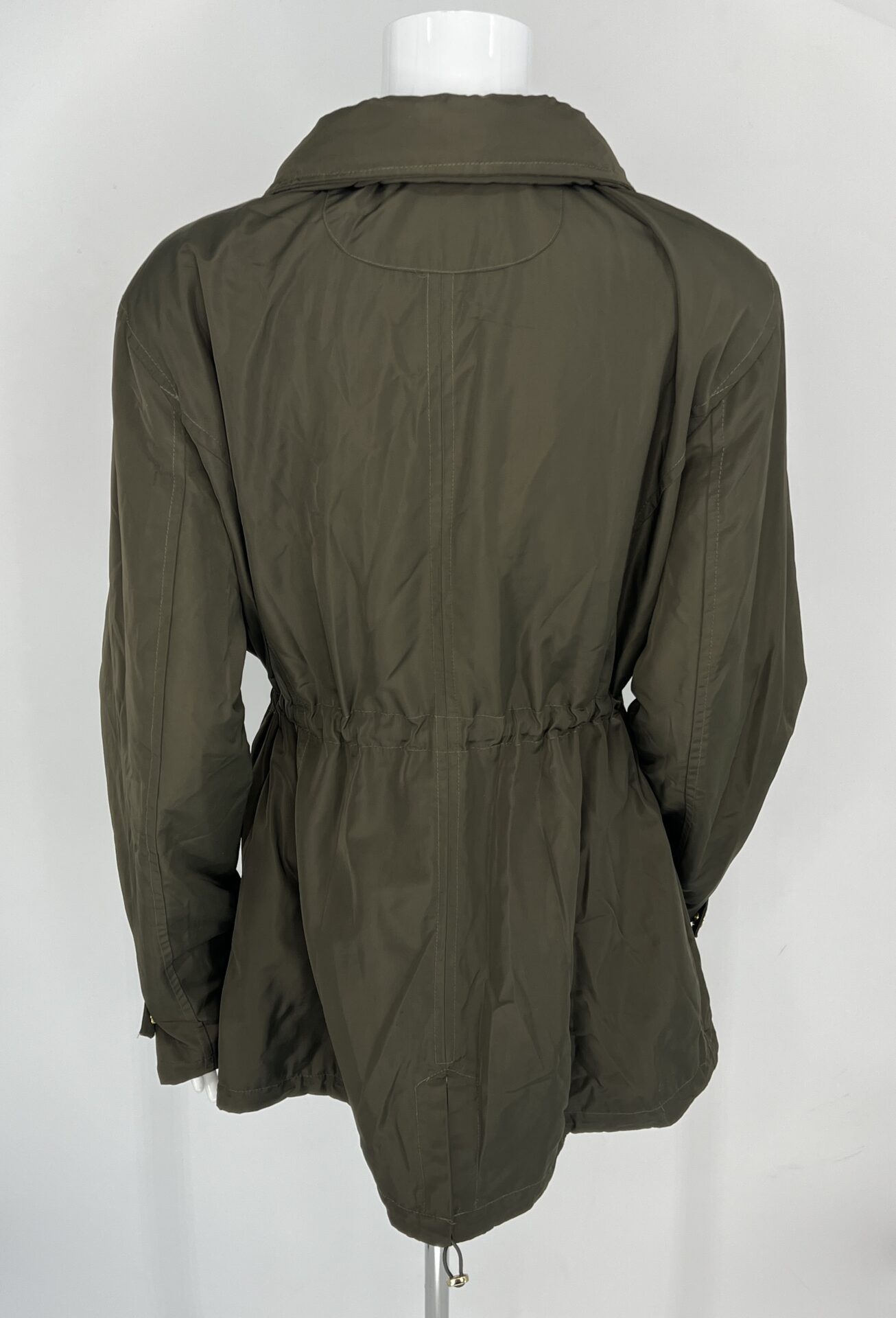 Michael Kors Women’s Anorak Utility Jacket with Hideaway Hood – Olive Green – Size XL - Image 3