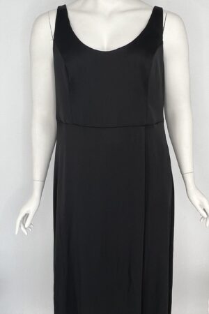 David’s Bridal Long Scoop Neck Tank Formal Gown – Black – Size 20 NEW