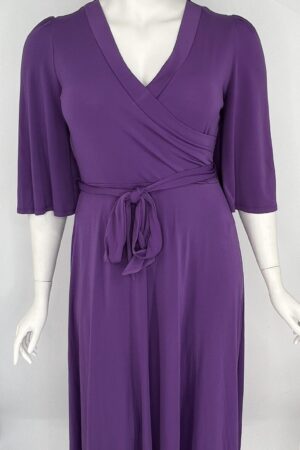 NY&C - Purple Wrap Midi Dress – Size L