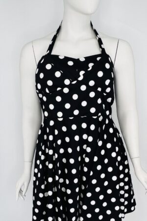 Lxia Black & White Polka Dot Halter Dress – Size 1X
