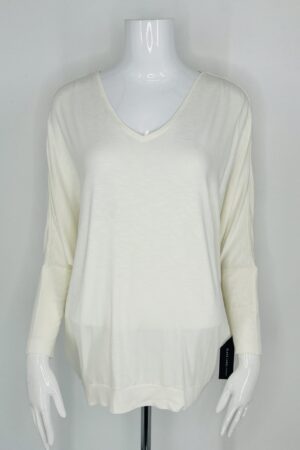 Black Label by Chico’s Cocoon Knit Top – Antique White – Size M NEW