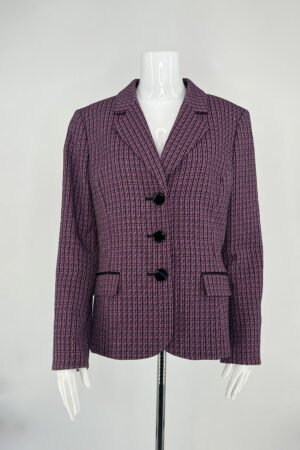 Le Suit Purple Tweed Blazer Jacket – Size 12