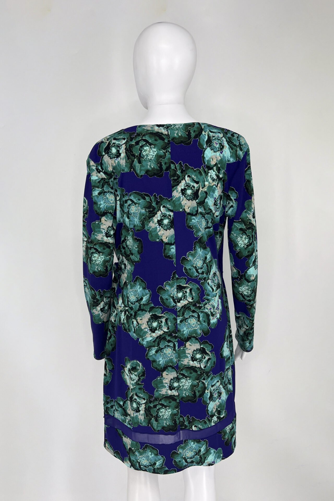 Simply Vera Floral Wrap Dress – Blue & Green – Size M - Image 2